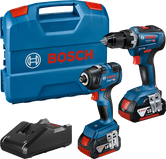 Bosch GSR 18V-55 porakone ja GDR 18V-200 iskuporakone -setti.