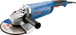 Bosch GWS 2400 P kulmahiomakone 230 mm:n laikalla.