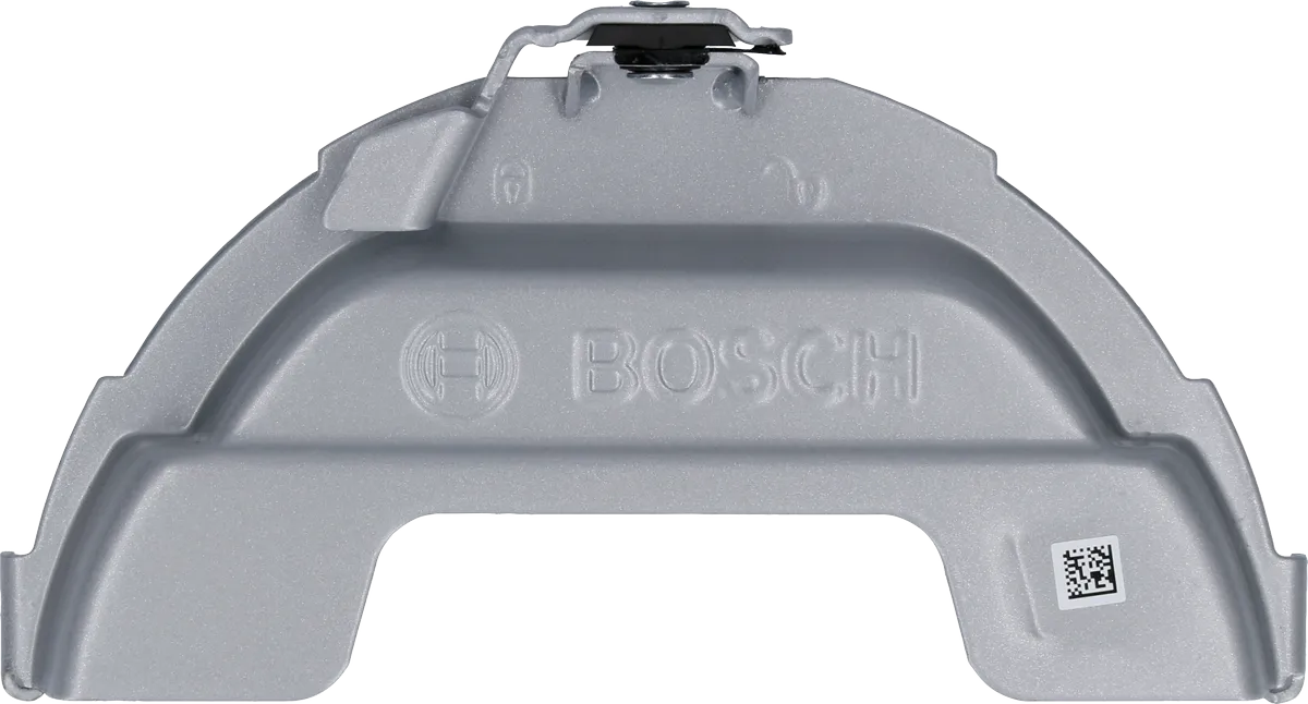 Bosch kulmahiomakoneen suojus turvalliseen leikkaamiseen.