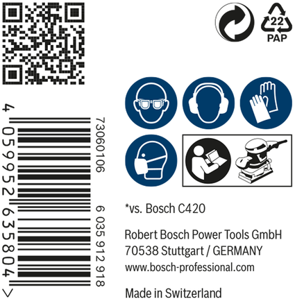 Bosch EXPERT M480 hiomaverkko 115 x 107 mm G 240 50-osainen.