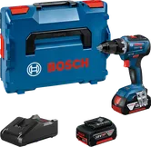 Bosch GSR 18V-55 akkuporakonesarja akulla ja kotelolla.