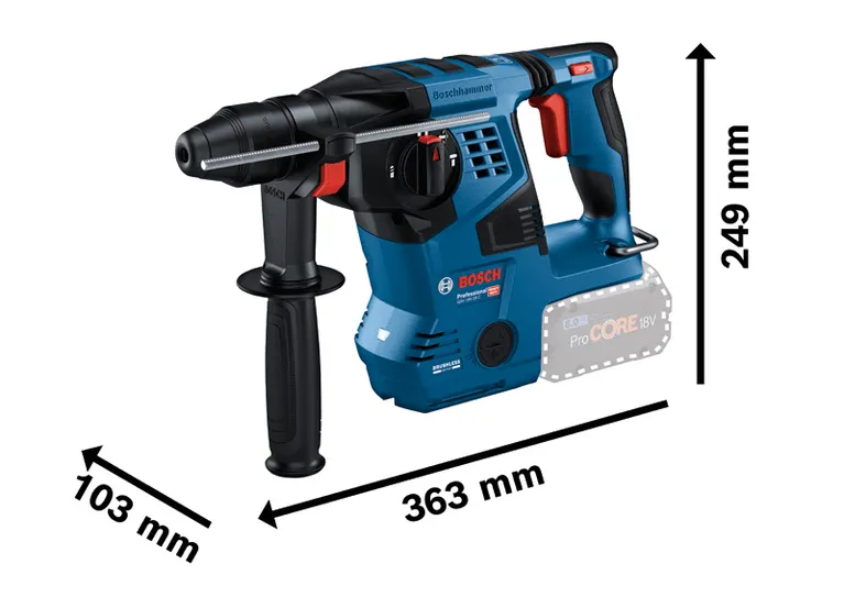 Bosch GBH 18V-28 C akkuporavasara SDS plus.