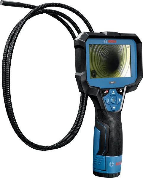 Bosch GIC 12V-4-23 C -tarkastuskamera näytöllä.