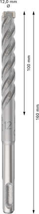 Bosch PRO SDS plus-5X 12 mm:n iskuporanterä betonille.
