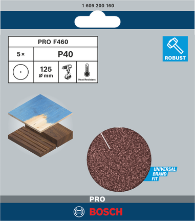 Bosch PRO F460 125 mm P40 hiomapaperi.