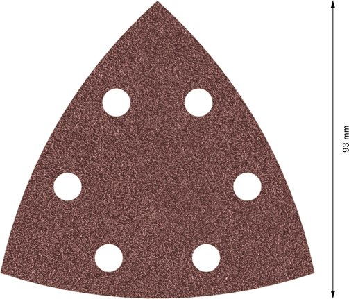 Bosch PRO F460 hiomapaperi, 93x93 mm, karkeus 40, 6-reikäinen.