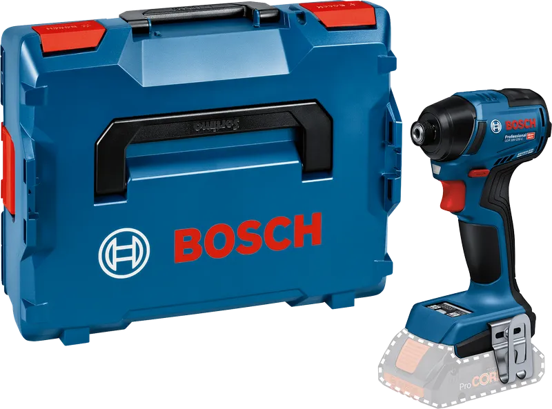 Bosch GDR 18V-220 iskuporakone kantolaukussa.