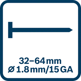  Kuvaa naulaimessa käytettävän naulojen pituuden ja halkaisijan