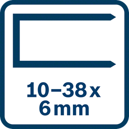  Kuvaa hakasnaulaimessa käytettävien niittien pituuden ja leveyden