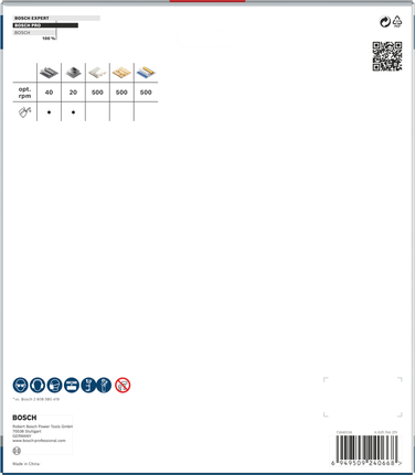 Bosch 210 mm PRO Multi Material -reikäsahan pakkaus.