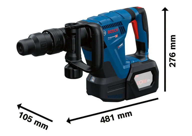 Bosch GSH 18V-5 -iskuvasara ProCORE18V-akulla.