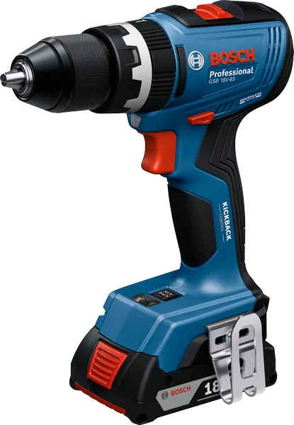 Bosch GSB 18V-65 akkuporakone 2 Ah akulla.