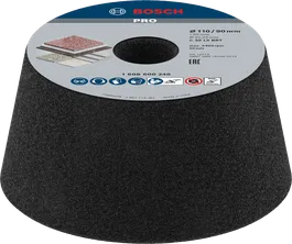 Bosch PRO Stone -kartiokuppilaikka, karkeus 30, kiven hiomiseen.