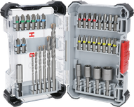 Bosch Extra Hard -ruuvimeisselin kärki- ja CYL-3-poranteräsarja, 35 osaa.