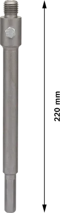Bosch PRO -kuusiokanta-sovitin 220 mm M16 pidennettyyn ulottuvuuteen.