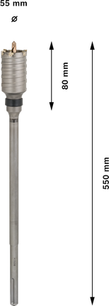 Bosch PRO SDS max-5 -porakone syvään betoniin 55 mm.