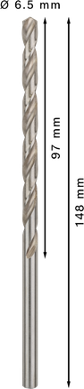Bosch PRO Metal HSS-G pitkä kierukkaporanterä 6,5 mm.