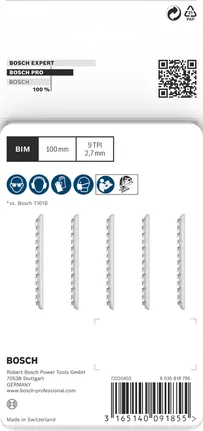 Bosch PRO Hardwood clean T101BF pistosahan terät 100 mm, 5 kpl.