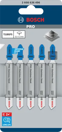 Bosch PRO T118GFS pistosahan terät 83 mm 5 kpl.