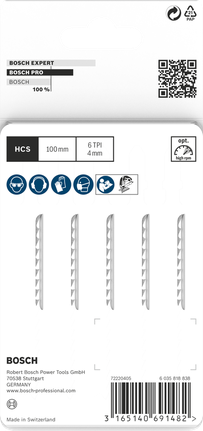 Bosch PRO Plastics PP clean T102D 100 mm pistosahan teräpakkaus.