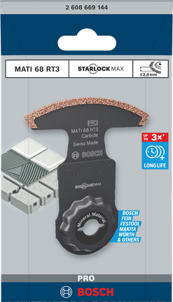 Bosch PRO MATI 68 RT3 monitoimityökalun terä 2,8 x 68 mm.