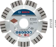 Bosch PRO -hiomalaikka 115 mm katkaisuun.