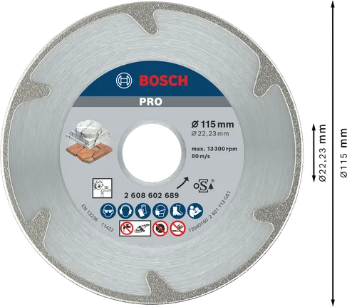 Bosch PRO Marble -timanttilaikka 115 mm kiven leikkaamiseen.