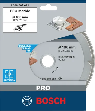 Bosch PRO Marble -timanttilaikka 180 × 22,23 mm.