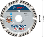 Bosch PRO Multi Material -timanttihiomalaikka 125 mm katkaisuun.