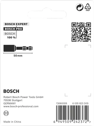 Bosch PRO -iskuhylsysarja 8, 10, 13 mm, pituus 50 mm.