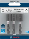 Bosch PRO -iskuhylsysarja, 3 osaa, 1/4 5/16 3/8 tuumaa.
