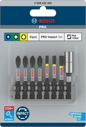 Bosch 8-osainen PRO iskuporavasarasarja.