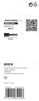Bosch PRO -iskuhylsyjen asetin 10 x 50 mm:n lisävaruste.