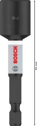 Bosch PRO -iskuhylsyjen asennin 7/16 tuumaa x 65 mm porakoneisiin.
