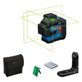 Bosch GLL 80-33 G -laservaaituslaite lisävarusteineen.