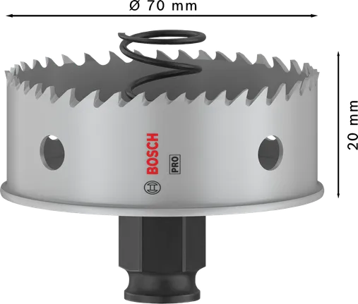 Bosch PRO peltireikäsaha PC Plus, halkaisija 70 mm.