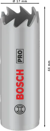 Bosch PRO -monitoimireikäsaha 17 mm, pituus 44 mm.