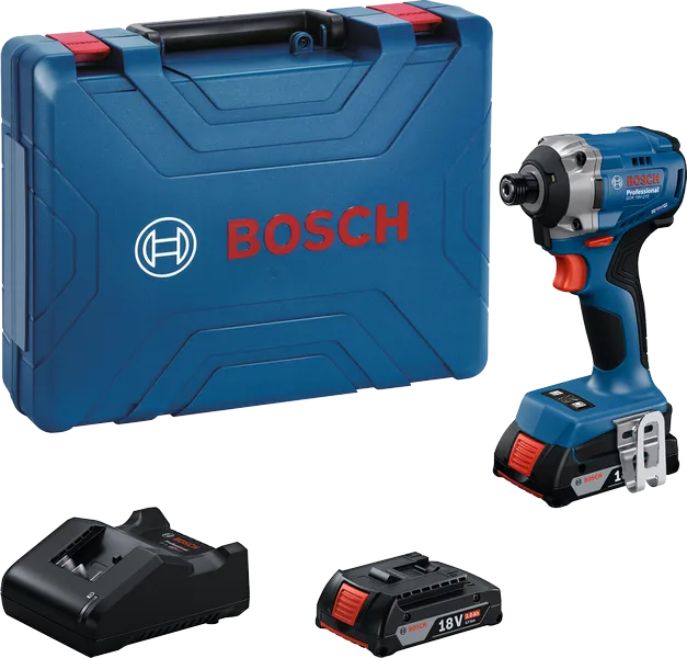 Bosch GDR 18V-215 iskuruuvinväänninsetti pitkällä kärkipitimellä.