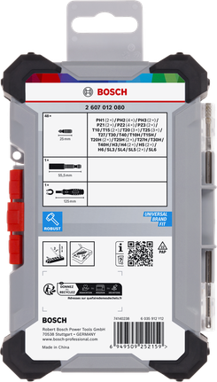 Bosch 50-osainen erittäin kova ruuvimeisselin kärkisarja.