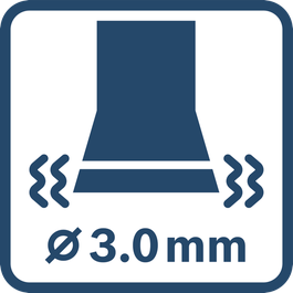  Värähtelykehän halkaisija 3,0 mm