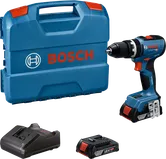 Bosch GSB 18V-65 akkuporakone ja 18 V akku.