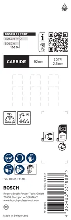 Bosch EXPERT Tough Metal T155HHM pistosahan terä 92 mm 3 kpl.