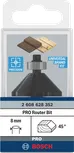 Bosch PRO -jyrsinterä, viiste 45°, 8 mm:n varsi.