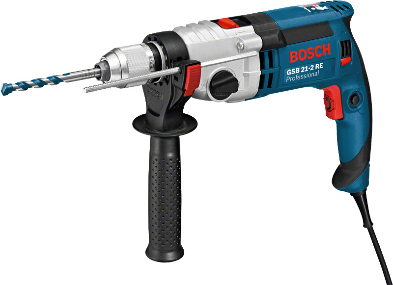 Bosch GSB 21-2 RE iskuporakone sivukahvalla.