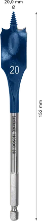 Bosch EXPERT itseleikkuulapioinen lapioporanterä 20 mm.