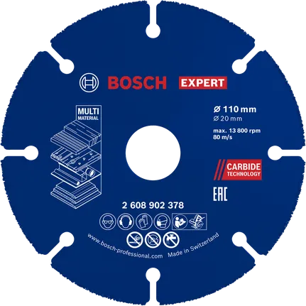 Bosch EXPERT -monimateriaalinen kovametallikatkaisulaikka, 110 mm.
