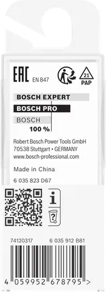 Bosch PRO -jyrsimen pyöristys R 1,6 8 mm:n varren yli.