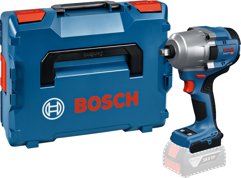 Bosch GDS 18V-780 akkukäyttöinen iskuruuvinväännin kotelossa.