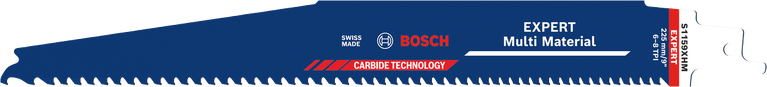 Bosch EXPERT Multi Material S1159XHM -terä progressiivisilla hampailla.