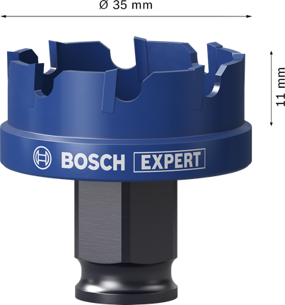 Bosch EXPERT peltiporakone Power Change Plus -reikäsaha 35 mm.